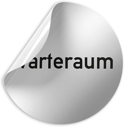 Kinekt3d Folienschild 'Aufenthaltsraum' – Ø 100 Mm, Silber, Kratzfest & UV-beständig