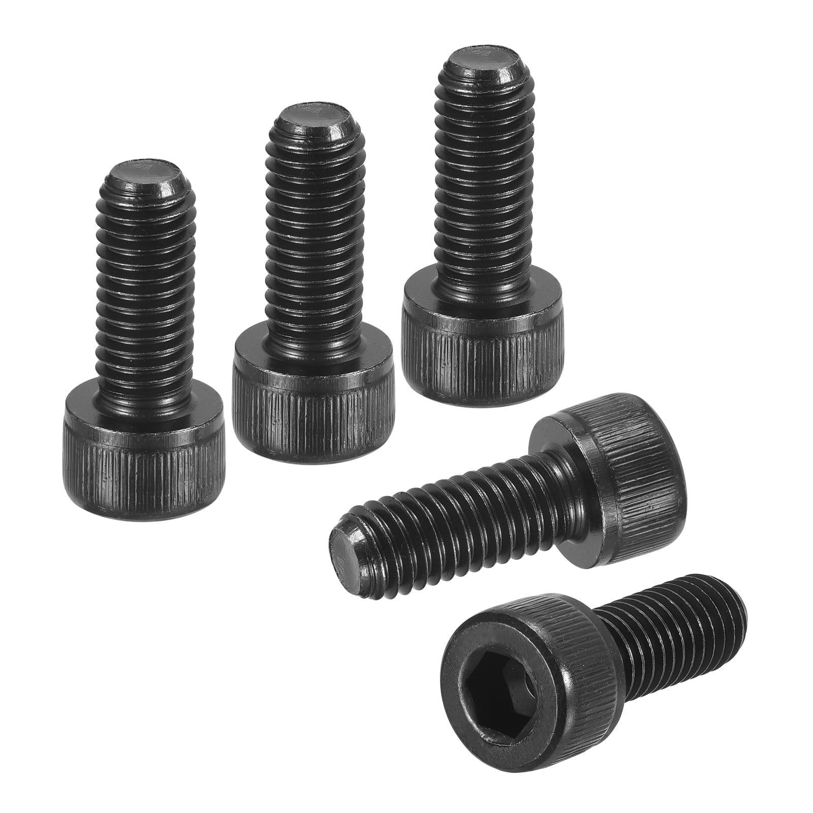 DTGN M8-1.25x20 Socket Head Cap Screws Bolts - 40Pack - Good for Road Bicycle, Mountain Bike, Auto, Motorcycle - Carbon Steel Hex Head Metric Screws, Black