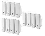 Homerite White Magazine File Organizer Storage Box