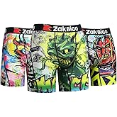 ZAKBIAO Mens Pouch Boxer Briefs Big and Tall Moisture Wicking Long Leg Underwear 3 Pack
