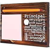 Appreciation Gift for Principal Men Women, School Principal Gift, Best Principal Gifts, Birthday Christmas Retirement Graduation Gifts for Principal, Retro Self-Stick Note Pad Holders XB468