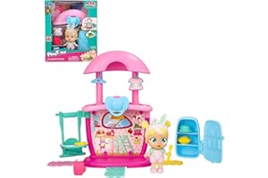 Cry Babies Playtime Chloe's Kitchen Playset with Collectible Doll and 4+ Accessories, Dollhouse Accessories, Holiday Toy, Great Gift for Kids Ages 4 5 6+ Years Old
