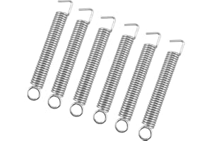 MARRTEUM 6 Pcs Electric Guitar Tremolo Bridge Springs, Noiseless Metal Guitar Bridge Instruments Accessories Replacement Parts for FR Fender Strat ST Stratocaster (Silver)