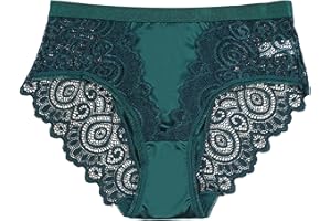 Womens Comfortable Lace Stretch Hipster Underwear Patchwork Low Rise Briefs Full Coverage Comfy Solid Panties