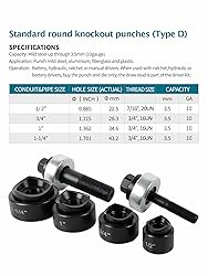 AMZCNC Manual Knockout Punch Kit, Heavy Duty Metal