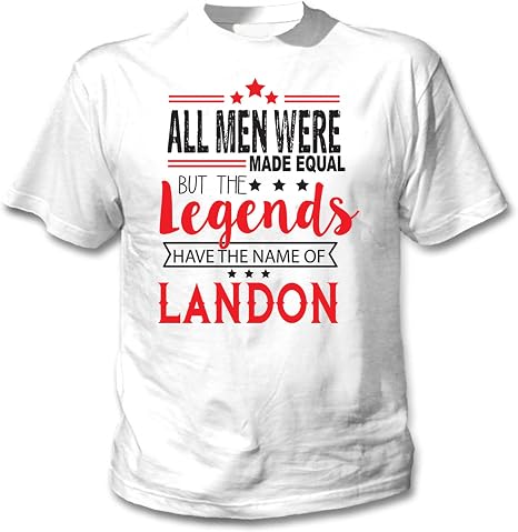 TEESQUARE1st Men's Landon White T-Shirt: Amazon.fr: Vêtements et