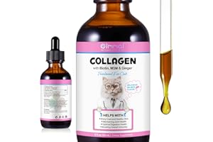 ALIVO Collagen for Cats, Natural Liquid Collagen Drops for Cats - Supports Cat Skin & Coat Health, Digestive Health, Itch Relief, Cat Supplement Multivitamin Liquid Drops for Fast Absorption - 60ml x 2