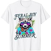 Feral Boy Summer Funny Raccoon Meme Trash Panda Raccoon T