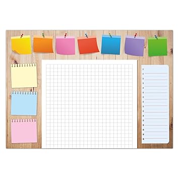 edelkern Schreibtischunterlage aus Papier für Kinder & Erwachsene | Ideal als Notizblock, Organizer, Wochenplaner & Tagesplan