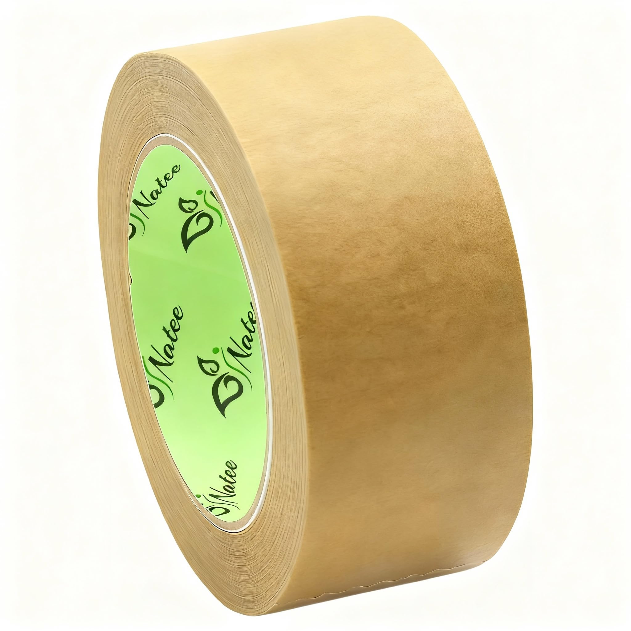 NATEE Kraft Paper Packaging Tape | Fully Recyclable Sticky Tapes | Strong Eco-Friendly Kraft Paper for Packing Parcels and Boxes | Brown Paper Packaging for Moving House | (Pack of 1, 48mm x 50M)