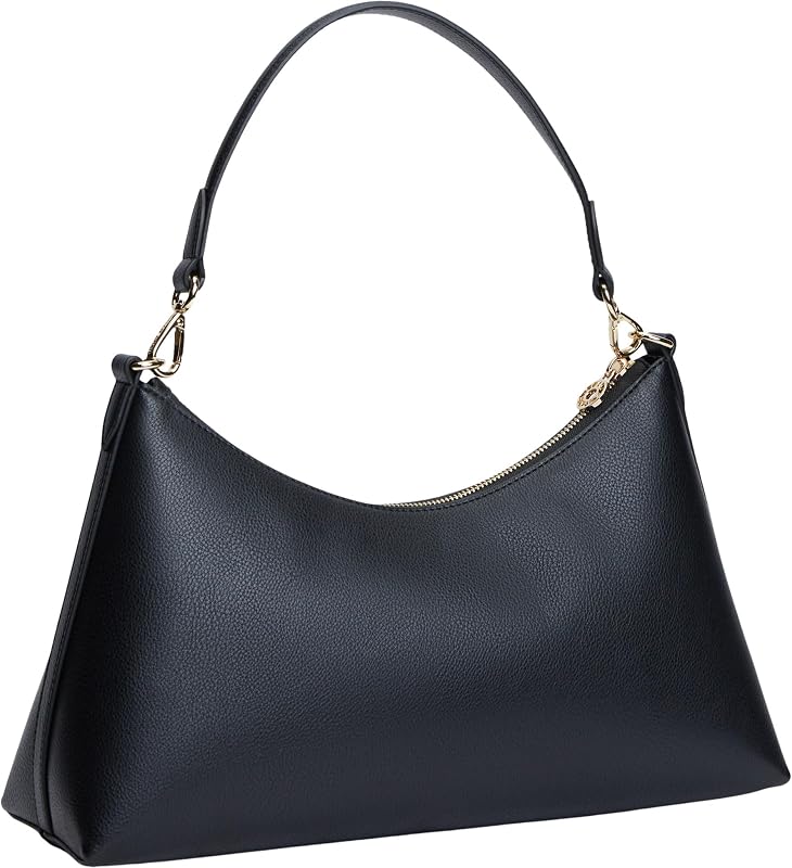 Damen Schultertasche Icon mit Münztasche, Schwarz (Black), Einheitsgröße