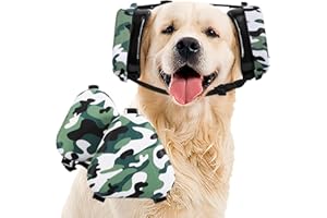 Dog Ear Muffs Noise Protection,uaidie Noise Cancelling Headphones for Dogs, Ear Covers for Hearing Protection and Anxiety - C
