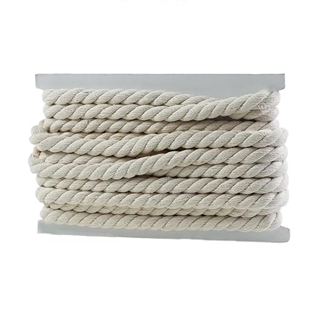 maDDma ® 5m Baumwollschnur Kordel gedreht 10,12,15mm, Baumwollkordel, Farbe:Natur, Größe:10mm