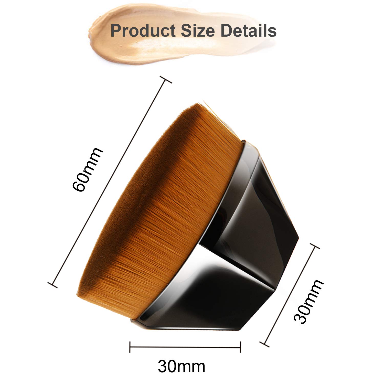 Foundation Makeup Brush, Endoto Kabuki Magic Face Momma Brush Flat Top High-Density Multifunctional for Flawless Powder, Blending Liquid or Cream Cosmetics with Portable Case: Beauty
