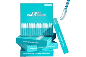 Sticky Ear Cleaners for Adults, 24 Pack Sticky Ear Cleaning Sticks with Storage Case, Gentle Ear Cleaning Stick for Earwax Re