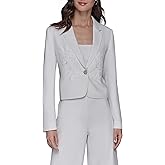 KARL LAGERFELD womens Cropped Long Sleeve Jacket