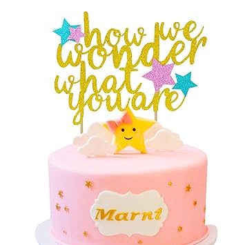 How We Wonder What You Are Cake Topper For Kids Birthday Party Baby