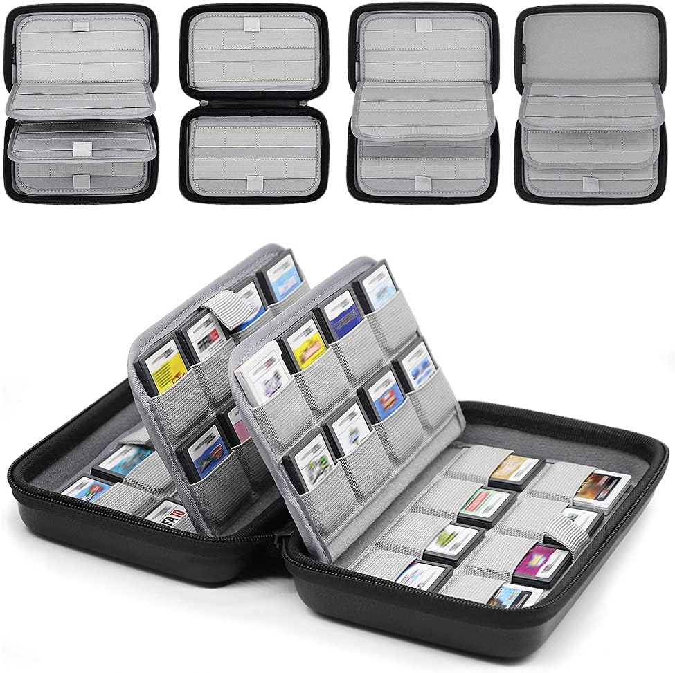 Sisma 64 Game Card Holder Storage Case for Nintendo 3DS 2DS DS Game Cartridges - Black