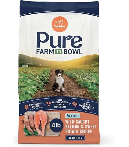 CANIDAE Pure Farm to Bowl, Wild-Caught Salmon & Lentil, 4 lb | Dry