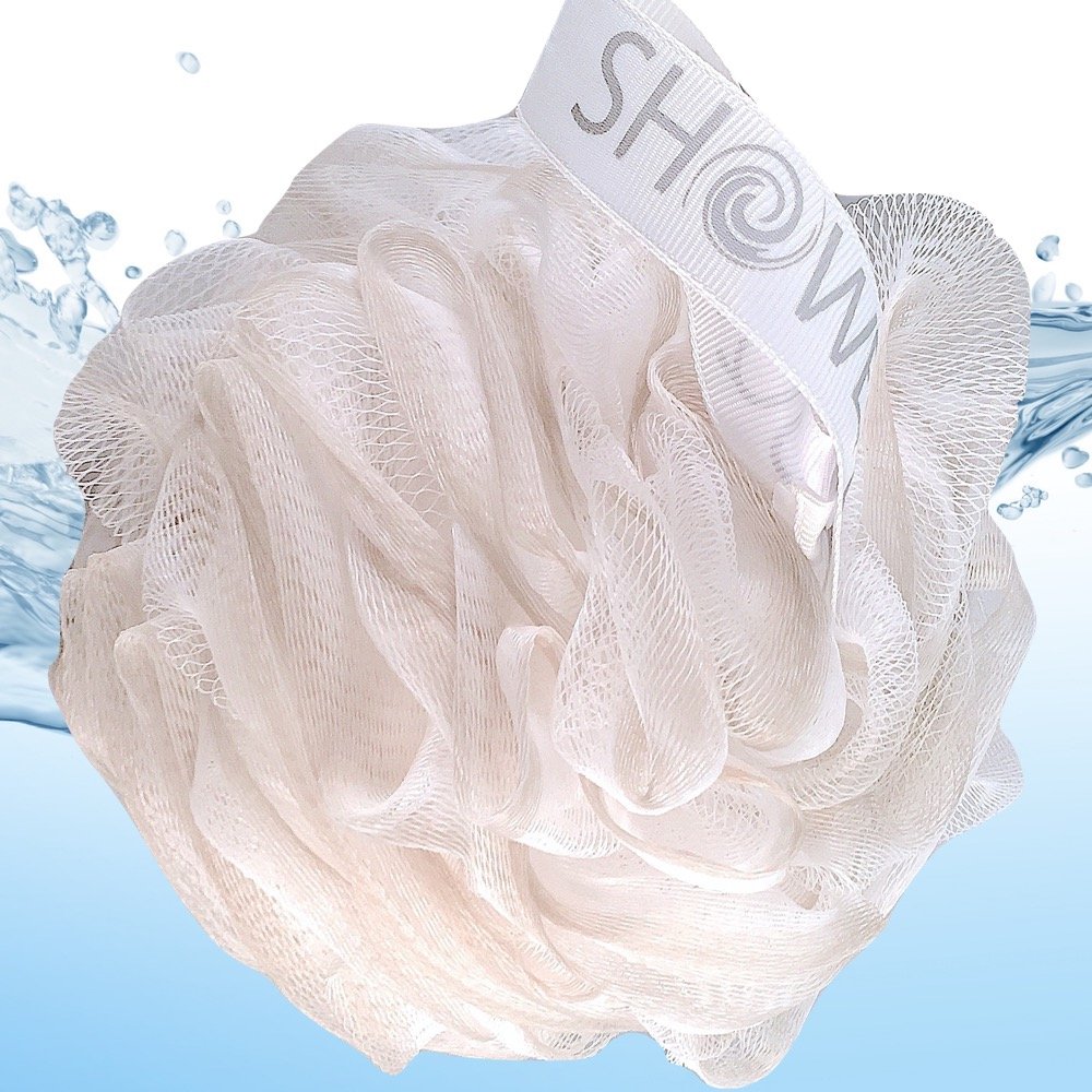Loofah Bath Sponge XL 75g Soft Set by Shower Bouquet: 4 Pack Pastel Colors - Extra Large Mesh Pouf Scrubber for Men and Women - Exfoliate with Big Lathering Cleanse: Beauty