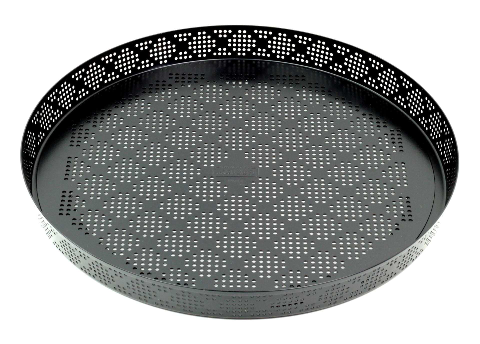 ORIGINAL KAISER Inspiration Tart Tin with Lifting Base 28 cm, Perforated Quiche Tin, Pizza Mould, Non-Stick Coating, Squeezable Base