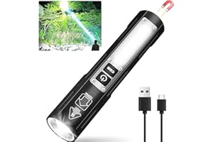 BANRAL Rechargeable Magnetic Flashlights 20000 High Lumens - Super Bright Long Beam LED Powerful Small Flashlight 8 Modes with COB Work Light, Dual Button Tactical Pocket Flashlight for Camping Emergency