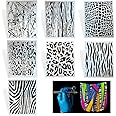 LiME LiNE Airbrush Stencil Set, Wood Grain, Grunge, Animal Print Custom Paint Template