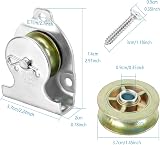Jubaopen 3PCS Mounted Pulley Block 190kg Load Single Crane Ball Bearing Swivel view 5