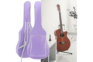 ESMAVO Acoustic Guitar Bag 40 41 Inch, Guitar Gig Bag, Double Shoulder Adjustable Straps Guitar Case, Waterproof Soft Guitar Backpack Large Capacity Pocket for Acoustic Classical Guitar, Ideal Gift, Purple