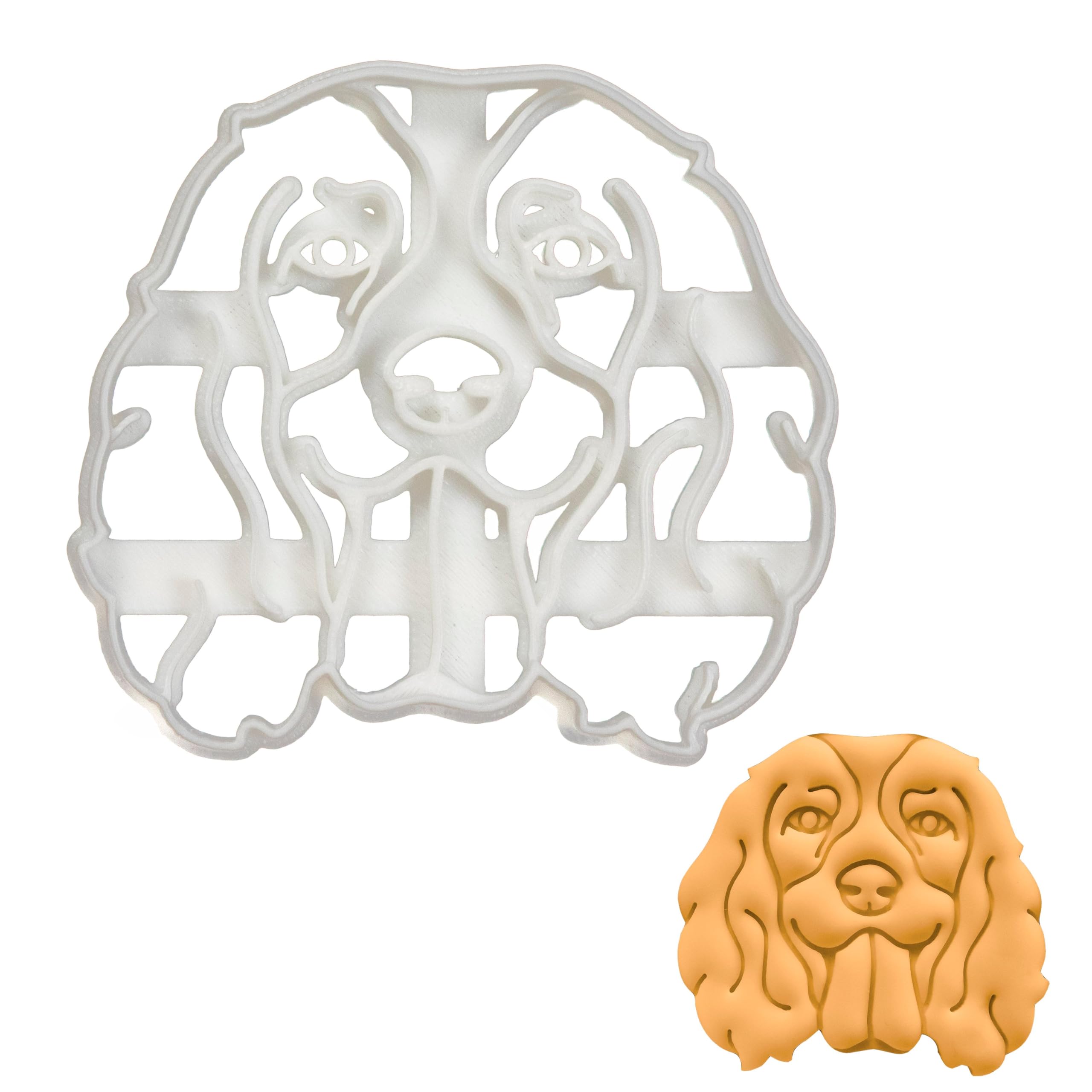 BAKERLOGY English Springer Spaniel Face Cookie Cutter - Detailed Biscuit Cutter Design for Baking and Crafts, Ideal on Fondant, Dough, Clay