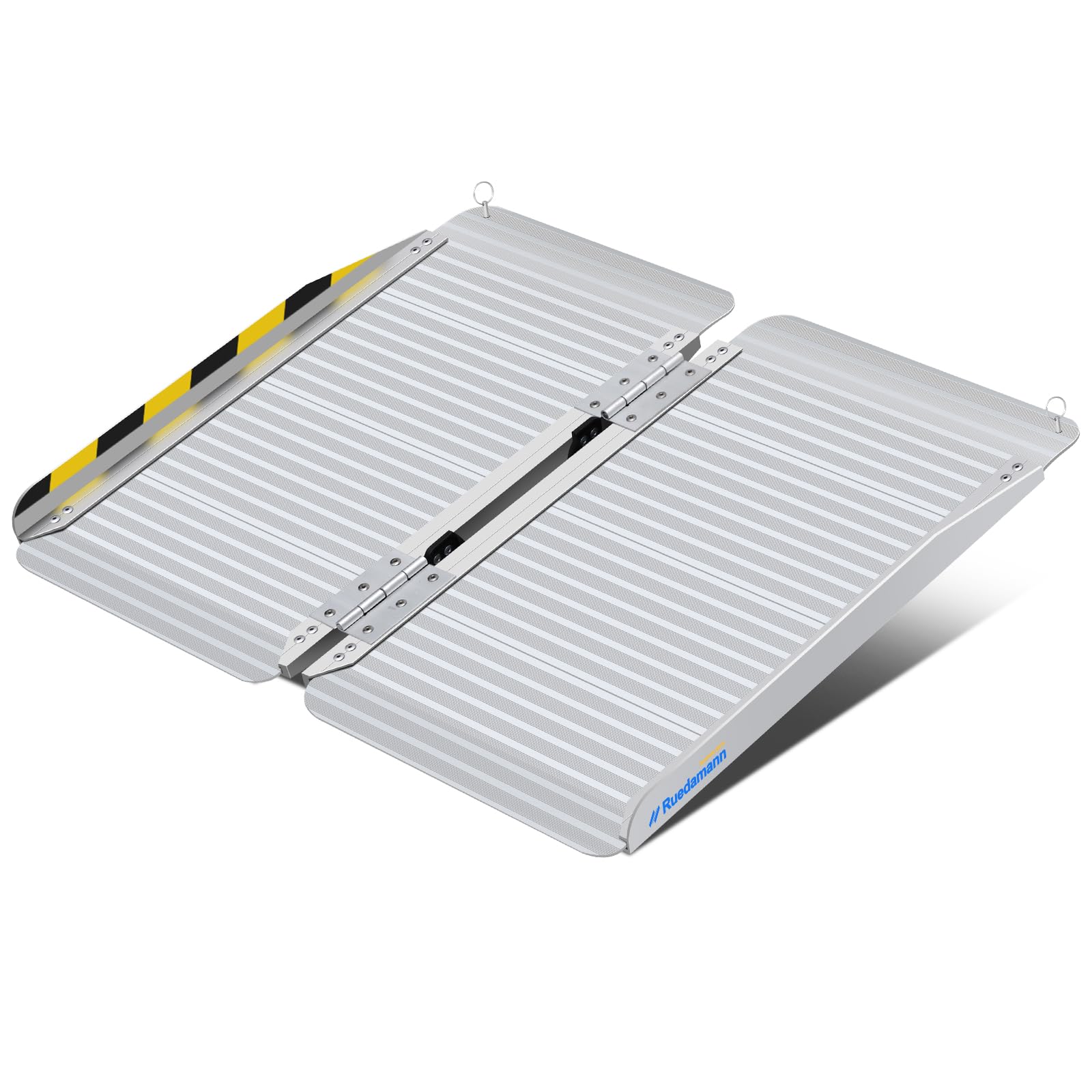 Photo 1 of (damaged corner) Ruedamann 2 Feet Portable Wheelchair Ramp for Doorways, Non-Slip Aluminum Wheelchair Ramp, Folding Ramp