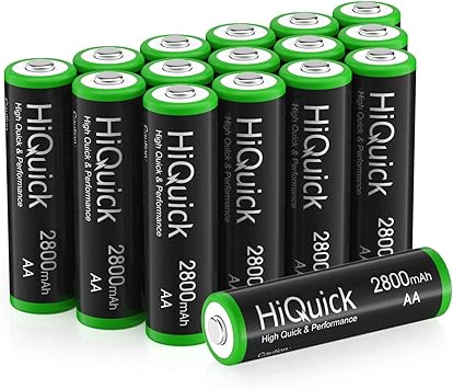 HiQuick AA - Pilas recargables (2800 mAh, 16 unidades, alta ...