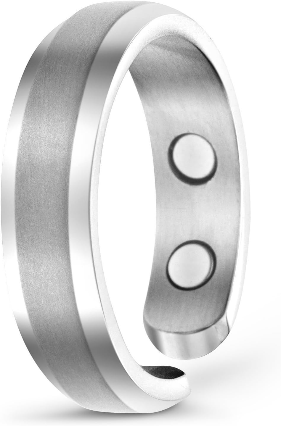 Elegant Titanium Magnetic Therapy Ring Pain Relief for Arthritis and Carpal Tunnel: Health & Personal Care