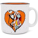 Nightmare Before Christmas Disney The Jack, Zero, and Sally Ceramic Camper Mug | Large Coffee Cup For Tea, Cocoa, Beverages | Holds 20 Ounces