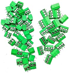 Hyamass 60pcs 5mm Pitch 2 Pin & 3 Pin PCB Mount