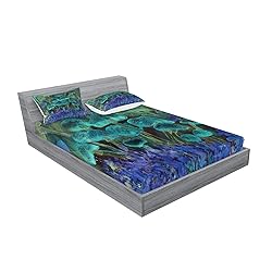 Ambesonne Psychedelic Fitted Sheet & Pillow Sham