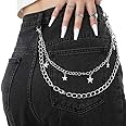 Grevosea Wallet Chain For Women & Men - Rhinestone Flower Pearl Punk Jean Chain