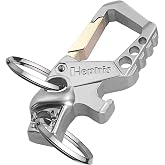 Hephis Skull Heavy Duty Key Chain,Car Emergency Escape Tool, Seat belt Cutter,Bottle Opener,Carabiner Car Key Chains