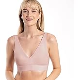 Floatley Cozy Wireless Plunge Bra for Women, Buttery Soft Comfort Seamless Everyday Bra with Embedded Pad