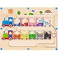 Montessori Toys for 2 Year Old, Magnetic Color and Number Maze, Wooden Toddler Magnet Puzzles for Kids Girls Boys 2-4 3-5, Ma