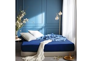 AYASW Fitted Sheet Only Queen Size Deep Pocket 16 Inches Bed Fitted Sheet 1 Piece Premium Soft and Cozy 1800 Brushed Microfiber Wrinkle, Fade Resistant Breathable Easy Care Stable Blue