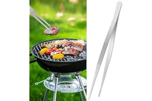 Kitchen Cooking Fine Tweezer Tongs - Extra-Long Stainless Steel Kitchen Utensils, 12-Inch Cooking Tongs Tweezers with Precisi
