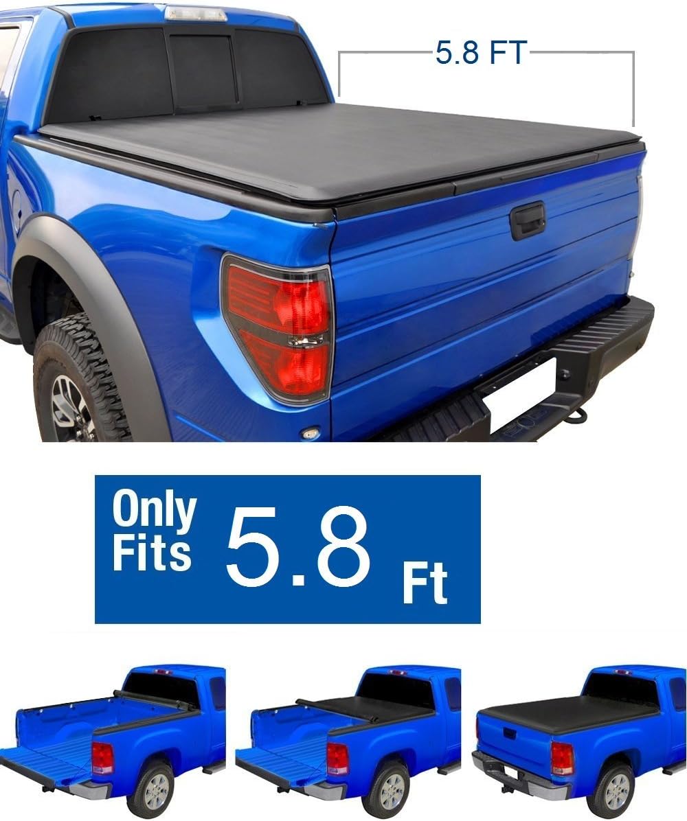 EZ Auto Roll Up Truck Bed Tonneau Cover for 2014-2017 Chevy/GMC Silverado/Sierra 5.8 FT/69.6 Inch Short Bed