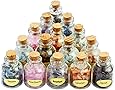 SUNYIK 9 Mini Gemstone Bottles Chip Crystal Healing Tumbled Gem Reiki Wicca Stones Set