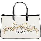 Santa Barbara Design Studio Tote Bag For Women Canvas Shoulder Bag with Genuine Leather Handles and Waterproof Lining, Large,