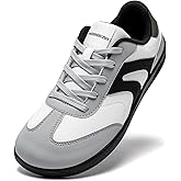 HOBIBEAR Barefoot Shoes Zero Drop Wide Leather Fashion Sneakers for Women Men