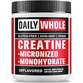5000mg Creatine Monohydrate Micronized Powder, Pure Unflavored Micronized Creatine Monohydrate 300g (60 Servings) Nutritional Supplements for Men &amp; Women Sugar-Free,Vegan, Non-GMO with Scoop