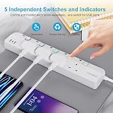 Toomke Extension Lead USB 4 Way UK Plug 2x USB-A 1x USB-C 1.5m 13A view 4