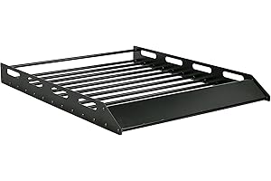 MPH Production Universal Roof Rack Cargo Basket, 350LB Heavy-Duty Rooftop Cargo Carrier, 48" x 38" x 5" Luggage Storage for Travel – Compatible with Truck, SUV, and Car