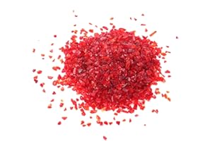 SHINY STONE Alan Stone High Luster Reflective Fire Glass Gravel,Fire Gems,Fire Drops,Fire Glass Pebbles Stones Beads Chips for Fire Pit Fish Tank Aquarium Garden,3-6mm 305g/0.67lb (Red)